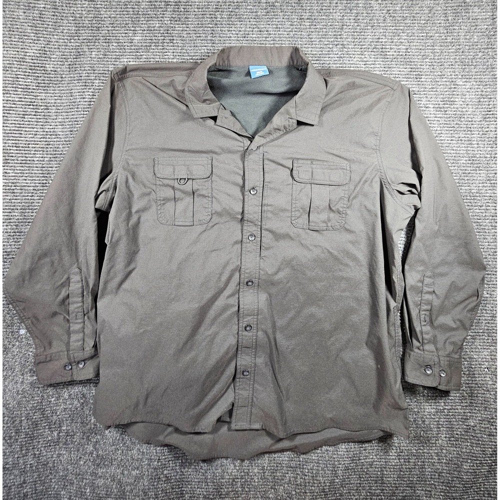 Propper Tactical Shirt Mens 2XL Gray Ripstop Long Sleeve Work Gear Button Up